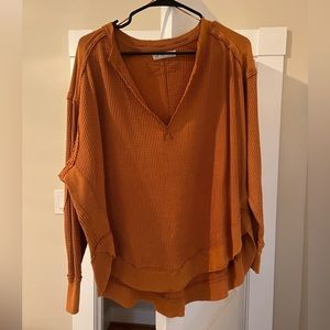 Free people orange long sleeve